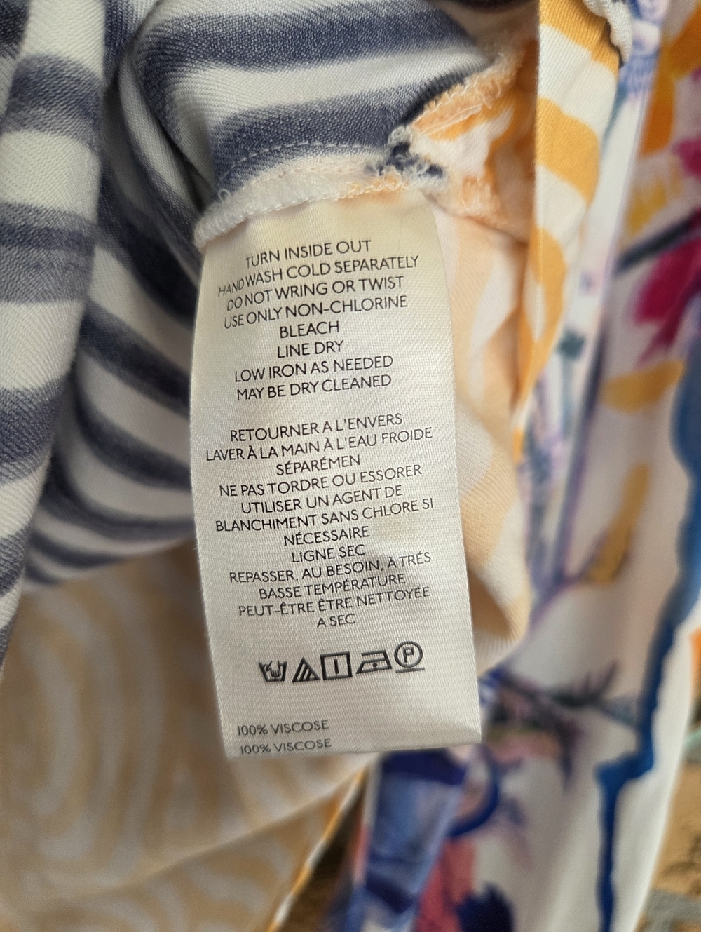 Maeve Multicolor Patchwork Button-Down Shirt — Pink, Yellow, Blue - Picture 7 of 7